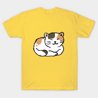 sleepy calico cat T-Shirt